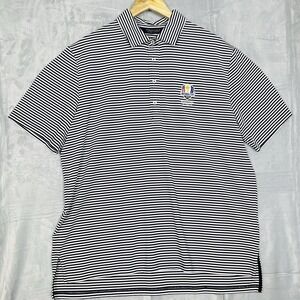 Polo Ralph Lauren Men's XL Golf Polo Wicking Shirt White/ Blue Stripe
